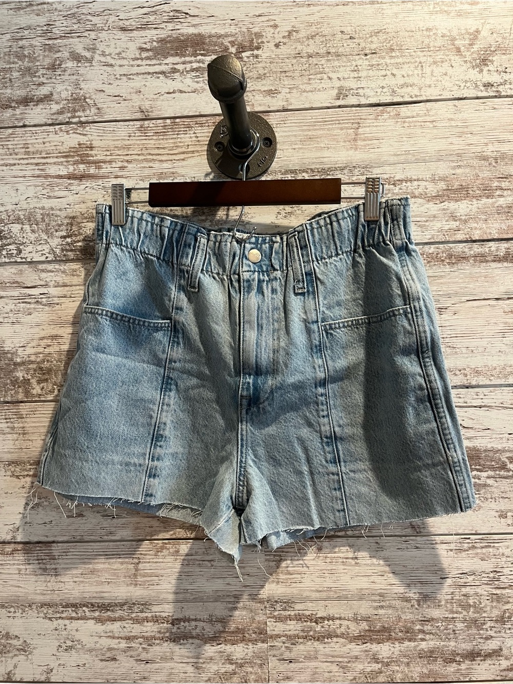 Madewell Light Wash High-Rise Denim Shorts